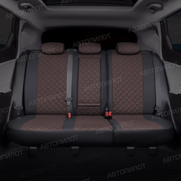 Чехлы Автопилот Экокожа Ромб на SsangYong Rexton 2012-2017 г.в.